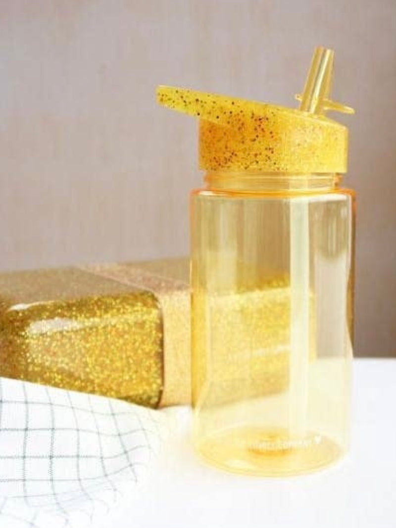 Gold Glitter Water Bottle