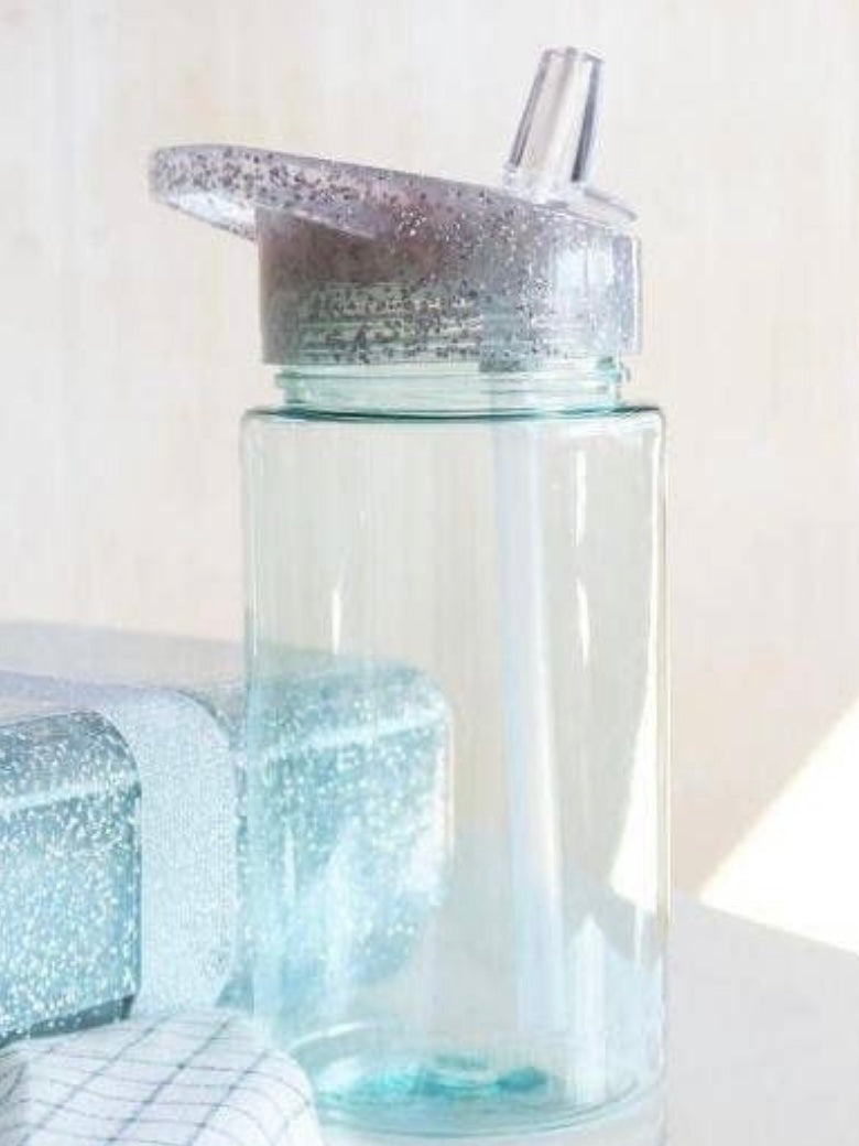Silver Glitter Water Bottle