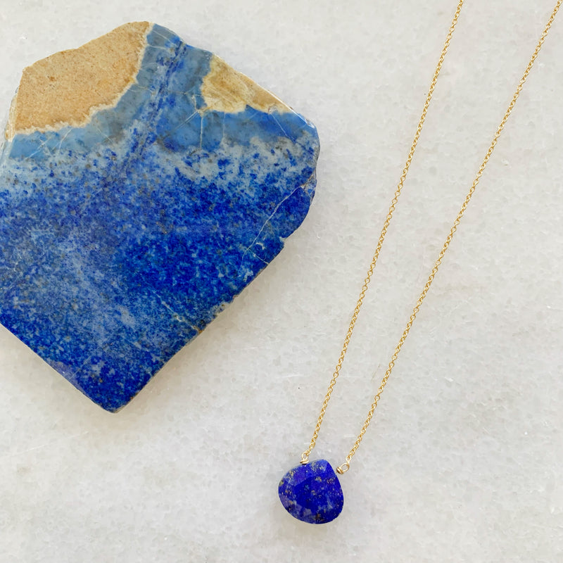 Lapis Lazuli Water Drop Necklace
