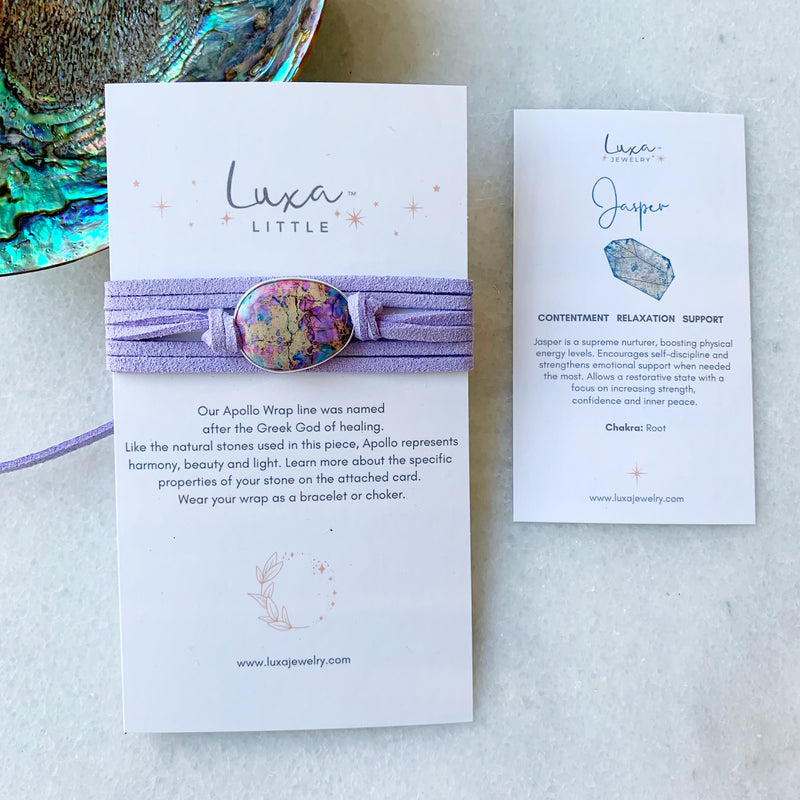 Luxa Little Ocean Jasper on Lilac Apollo Wrap